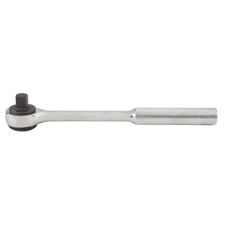 3/8" Drive 72 Geared Teeth Round Head Style Hand Ratchet, 7-3/8" L, Full Polish Finish