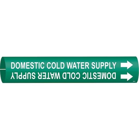 Pipe Marker,Domestic Cold Water Supply, 4050-C