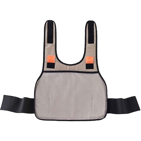 Standard Cooling Vest,S/M,Khaki, Fabric, Cotton, Hook & Loop Closure, 16.25 in Length, Khaki