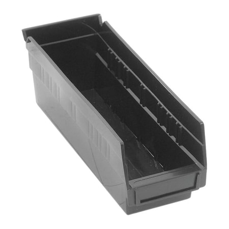 Shelf Storage Bin, Carbon Filled Copolymer Polypropylene, Black, 4 in H, 4 1/8 in W, 11 5/8 in L