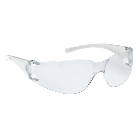 Safety Glasses, Clear Polycarbonate Lens, Scratch-Resistant, 12PK