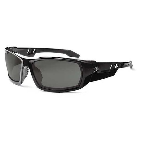 ODIN, Safety Glasses, Uncoated, Smoke Lens, Black Frame, Full-Frame