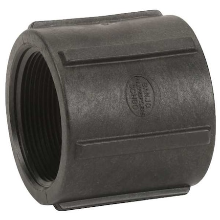 Coupling, Polypropylene, 2", Schedule 80, 300 psi Max Pressure