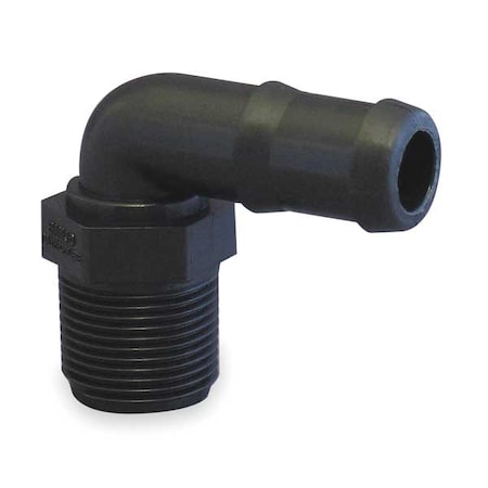 3/4" Barbed x MNPT 90 Degree Elbow