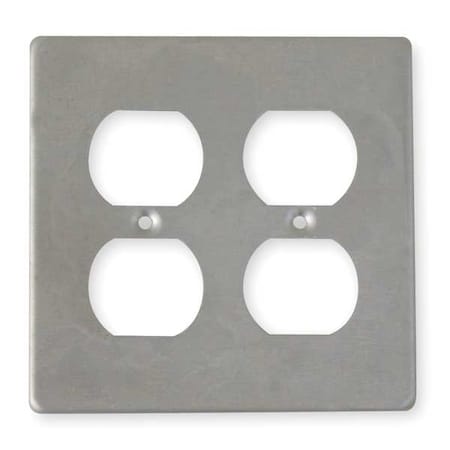 Weatherproof Cover, 2 Gang, Aluminum, Duplex Receptacle Cover Type