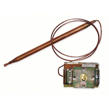 Line Voltage Mechanical Thermostat, Heat or Cool, 60 to 98F, Exposed Dial, 125 to 277V, 1C, 1H