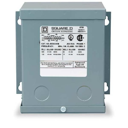 Buck Boost Transformer, 500 VA, NEMA 3R, 16/32V AC, 120/240V AC