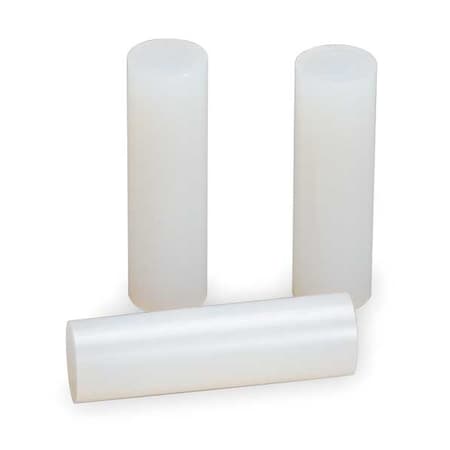 Hot Melt Adhesive, Clear, 5/8 in Dia, 2 in L, 40 sec Begins to Harden, 484 PK
