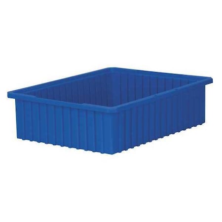 Industrial Grade Polymer, Divider Box, Blue, 22 3/8 in L, 6 in H