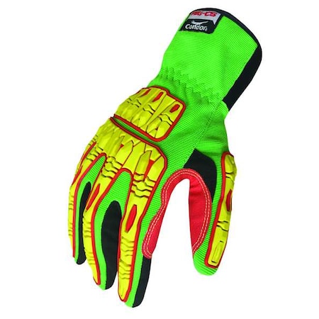 Impact Gloves,Size XL,Green,PR
