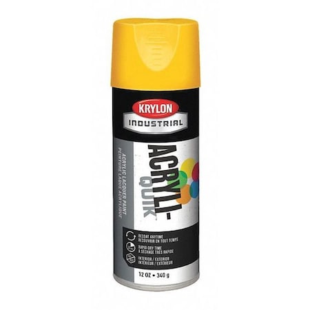 Spray Paint, Daisy Yellow, Gloss, Solvent, 12 oz
