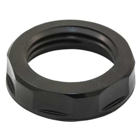 Low Profile Cord Connector Locknuts, Nylon, NPT, 1/2" Thread Size, Black, Liquid Tight
