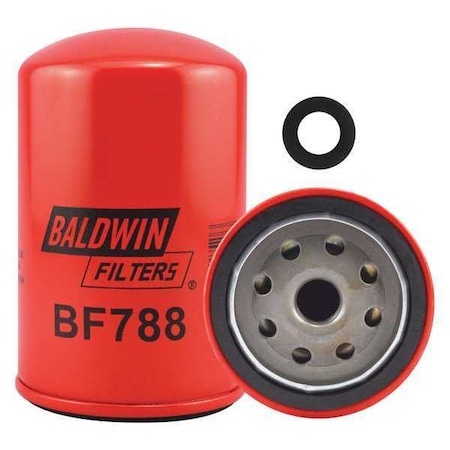 Fuel Filter, Spin-On, 3 1/32 in Outside Dia, M16-1.50 Thread Size, Diesel Fuel