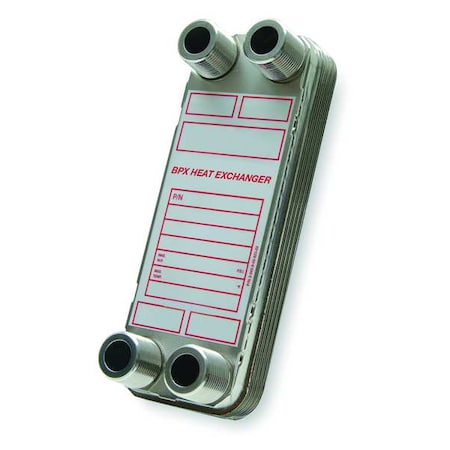 Heat Exchanger,30 Plates,0.0159 Gal/Chnl