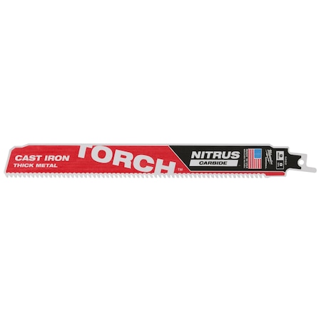 9 in. 8 TPI SAWZALL THE TORCH with Nitrus Carbide Reciprocating Saw Blade for Cast Iron & Metal