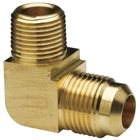 1/4" Flare x 1/4" MNPT Brass 45 Deg Flare Elbow
