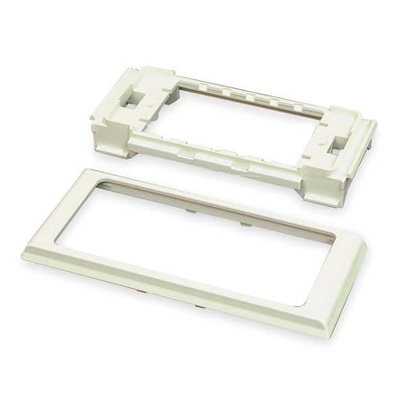 Raceway Twin Cover Device Bracket, CableSmart 40N2 Series, 2 3/16 in W, 3/4 in H, 5 1/4 in L, Ivory