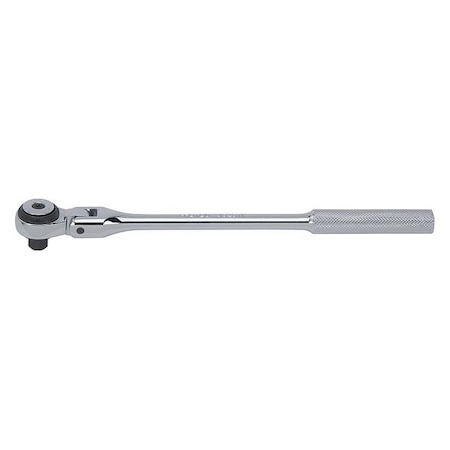 3/8" Drive 72 Geared Teeth Round Head Style Hand Ratchet, 8-1/2" L, Full Polish Finish