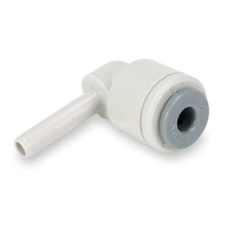 Push-Fit Elbow Fitting, 1/2 in Tube Size, Acetal, Gray, 10 PK