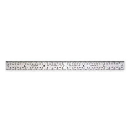 Steel Rule,Spring Tempered,18 In,4R Grad