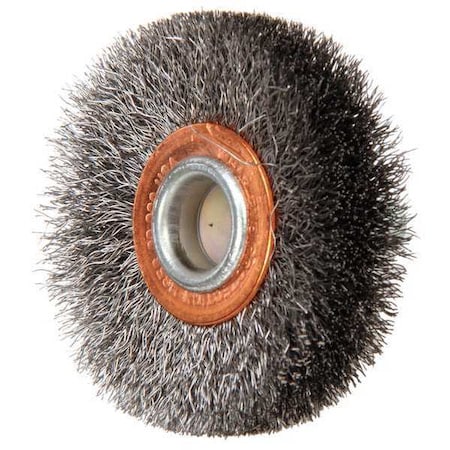 Crimped Wire Wheel Wire Brush, Stem, 2"