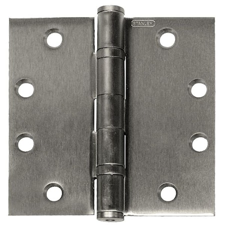Door and Butt Hinge, Steel, Full Mortise Mounting, 1 3/4 in Leaf W x 4 in Leaf H, Satin Chrome