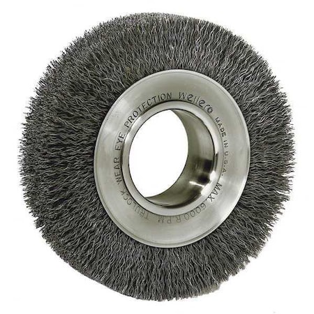 Crimped Wire Wheel, 7 Dia, .014 Wire, 2Ah