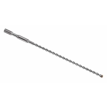 2-Cutter Hammer Drill Bit 9/16" x 21"L, Spline