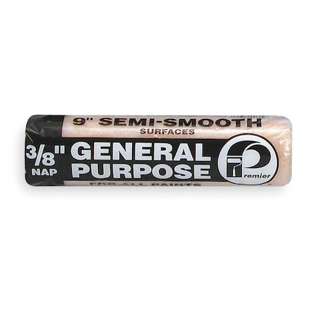 9" Paint Roller Cover, 3/8" Nap, Polyester