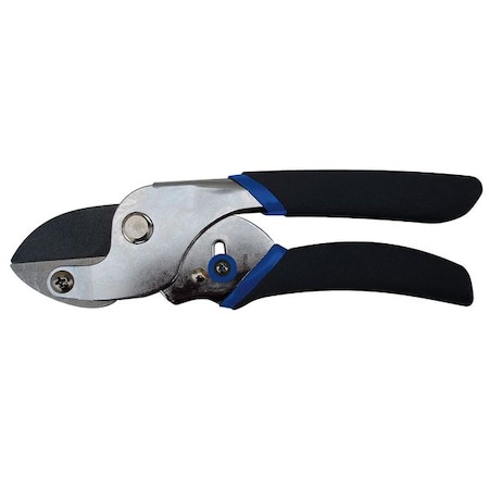 Pruner, Anvil Blade, 5/8 in Cut Cap, Steel 2 in L Blade, Steel Handle, PVC Grip, 7-3/4 in Tool L