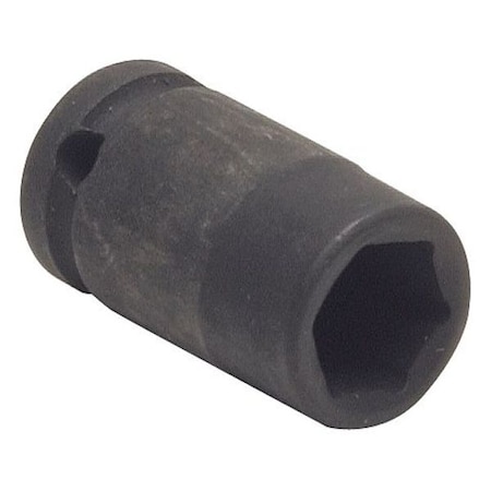 WESTWARD 1/4 in Drive Impact Socket, Standard Socket, Black Oxide, Steel,3/16 in
