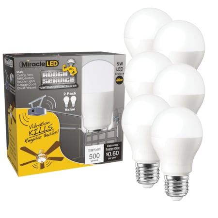 Rough Service Low Profile LED Bulb Vibration Resistant Replace 50W, PK6
