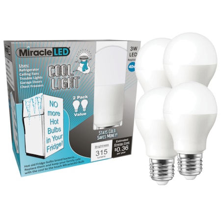Refrigerator and Freezer Light Energy Saver LED Bulb Cool White,PK4