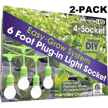 LED Ready Corded Lighti,Four Socket,PK2