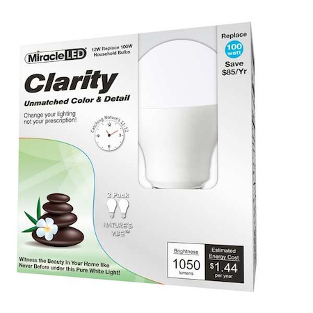 Nature's Vibe Clarity High Visibility Daylight LED Light Bulb,PK2