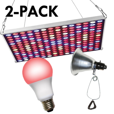 LED Grow Panel & Clamp On LED Red Spectrum Grow Light Kit 6 Pcs Kit,PK2
