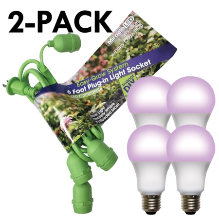 Grow System 4 Socket & LED Red & Blue Spectrum Grow Light Kit 10 Pcs Kit,PK2