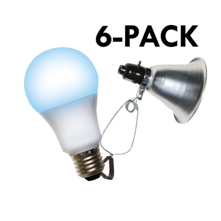 Clamp Lamp Grow Fixture & Blue Spectrum LED Grow Light 12 Pcs Kit,PK6