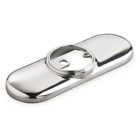 Deck Plate,1 Hole,Chrome Finish,Brass