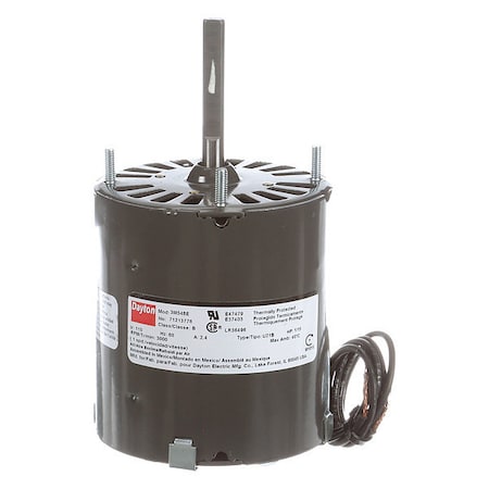 HVAC Motor,1/15 HP,3000 rpm,115V,3.3