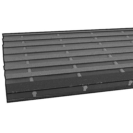 Fiberglass Bar Stair Tread Fiberglass Yellow With Black Nosing, 2 ft W x 1 in Thick