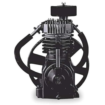 Air Compressor Pump, 5 hp, 2 Stage, 64 fl oz Oil Capacity, 2 Cylinder