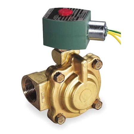 Solenoid Valve, 2-Way, 2-Position, Normally Closed, 1-1/4 in Pipe Size, 120V AC, Diaphragm, Piston