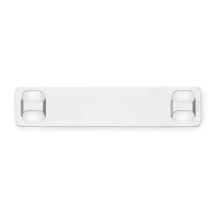 Marker Plate, 304 Stainless Steel, 3/4 in H x 3 1/2 in W, Silver, Rectangle, 100 PK