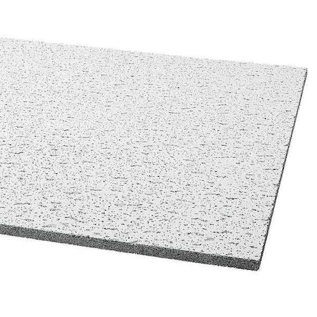 Fissured Ceiling Tile, 24 in W x 24 in L, Square Lay-In, 15/16 in Grid Size, 16 PK