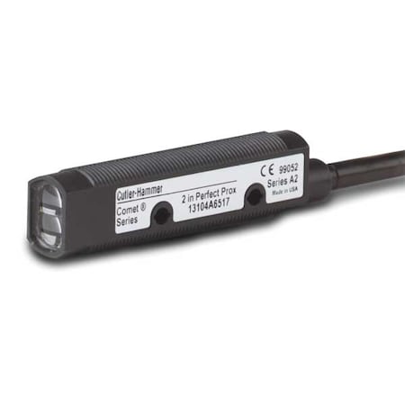 Diffuse Photoelectric Sensor, Bare Wire, Straight, Cylindrical, Selectable Light On/Dark On, NPN
