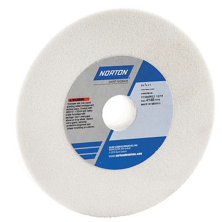 Grinding Wheel, T1, 6x3/4x1, AO, 60G, Wht