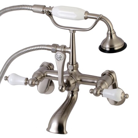 Wall-Mount Clawfoot Tub Faucet, Brushed Nickel, Tub Wall Mount