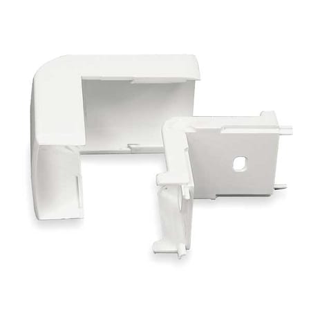 External Elbow Raceway, PN05 Series, 1 Channel, 1.125 in W, 0.625 in H, 1.62 in L, Ivory
