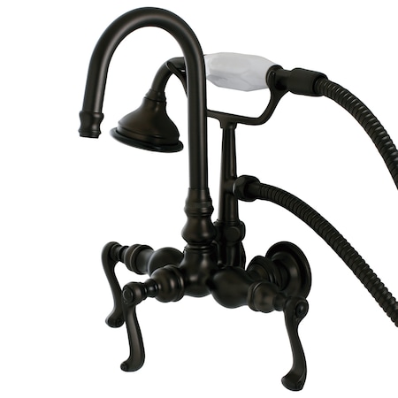 Wall-Mount Clawfoot Tub Faucet, Oil Rubbed Bronze, Tub Wall Mount
